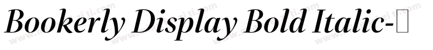 Bookerly Display Bold Italic字体转换